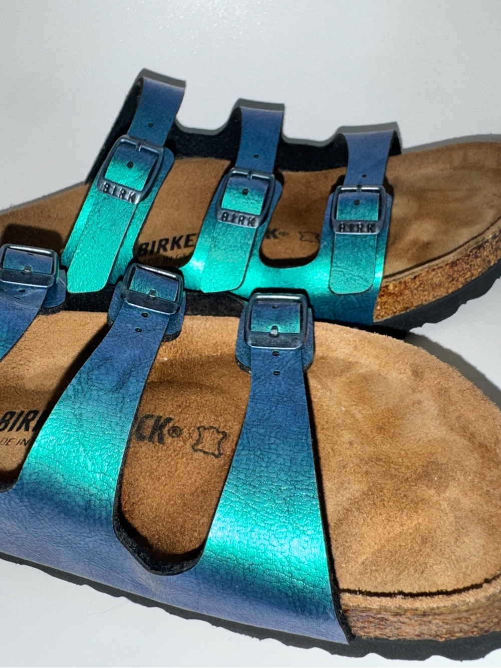 Birkenstock Florida Graceful Gemm Blue Iridescent Sandals EU 38 US 7-7.5 - Picture 7 of 7